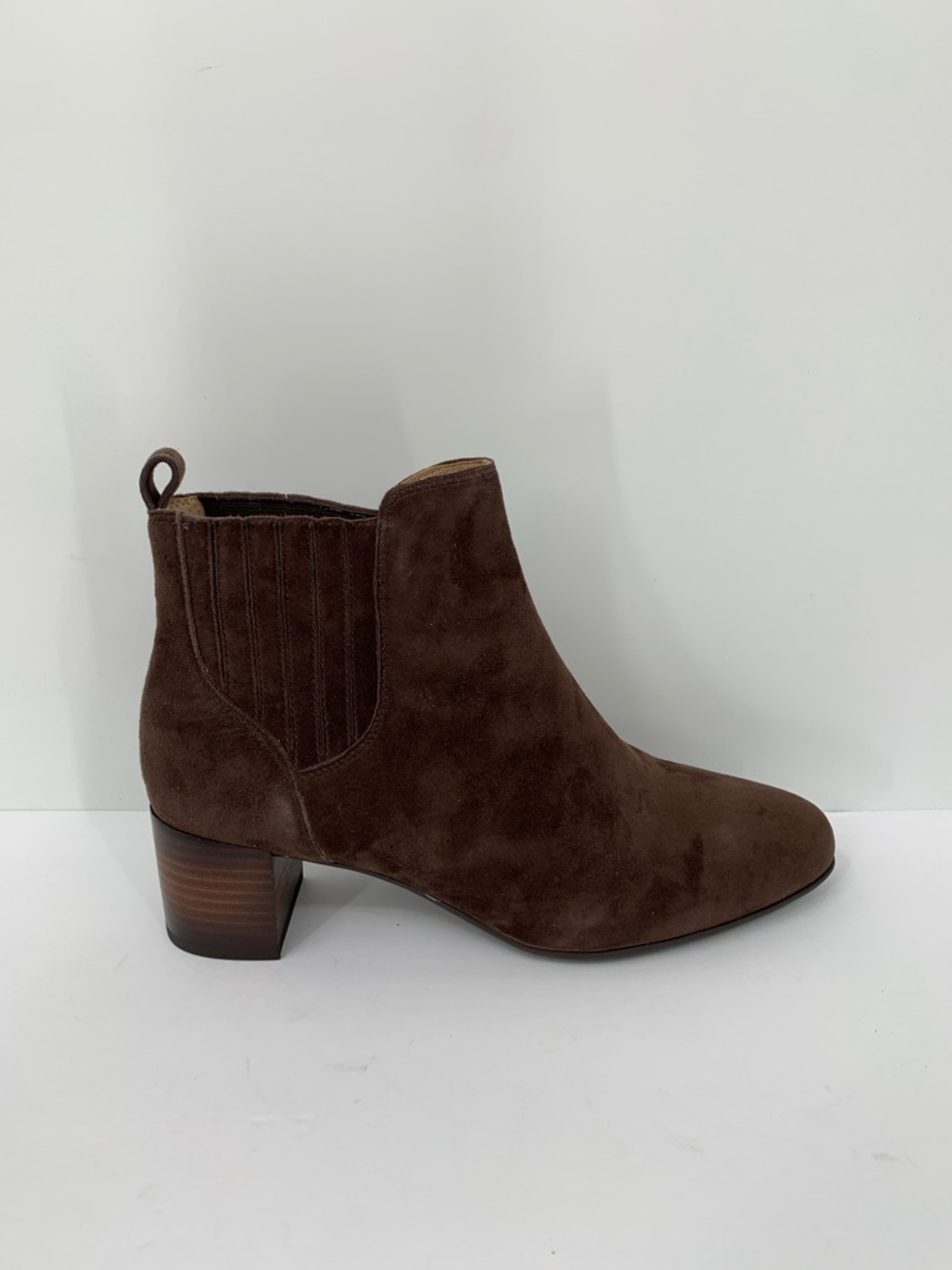 Abeo Plaza Chelsea ankle boot brown suede leather comfort block heel shoe new 9